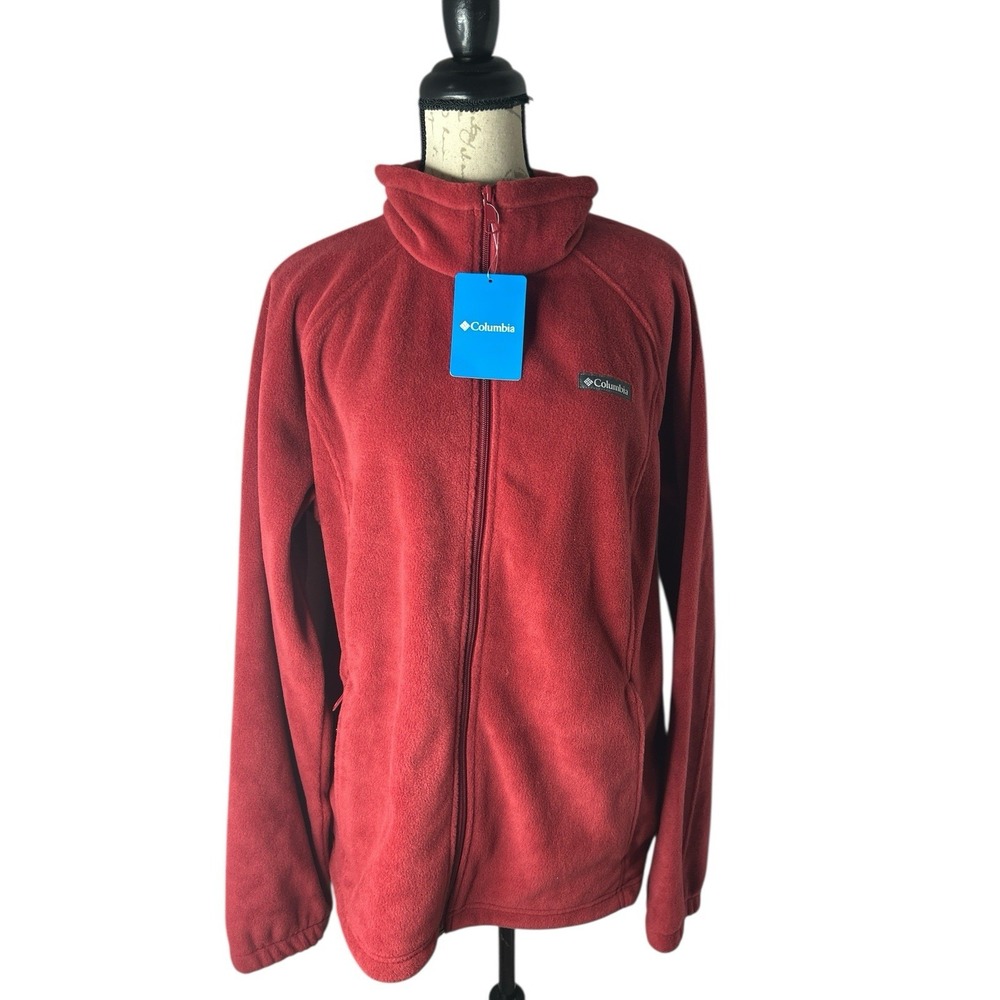 Columbia Sport Soft Fleece Full-Zip Embroidered Full-Zip Red Jacket Men's 2XL